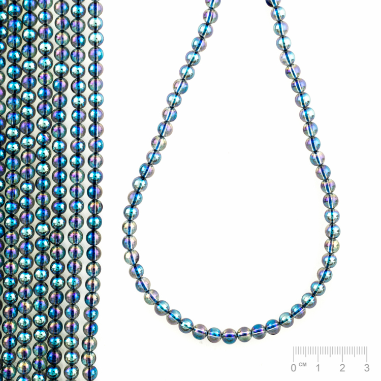 Rang Aqua Aura (Cristal de roche vaporisé) boule