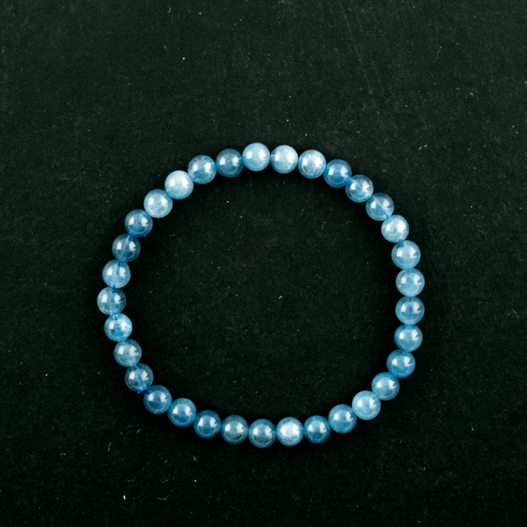 Bracelet Aigue-marine (part. traité) boule