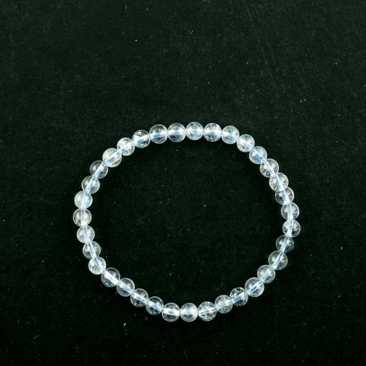 Bracelet Aigue-marine (part. traité) boule