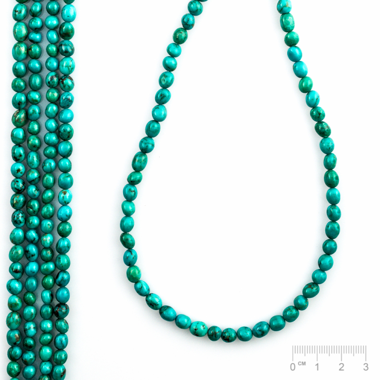 Rang Turquoise pierres roulées petites