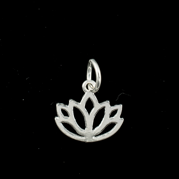 Pièce en argent 925 pendentif fleur de lotus 10x11mm